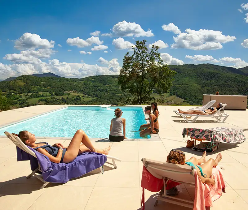 piscina panoramica agriturismo Piacenza